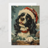 カバリエールキングチャールズスパニエル犬クリスマス シーズンカード (正面/裏面)