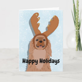 カバリエールキングチャールズスパニエル犬クリスマス シーズンカード