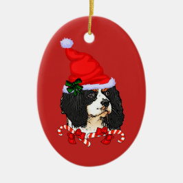 カバリエールキングチャールズスパニエル犬クリスマス セラミックオーナメント