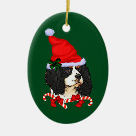 カバリエールキングチャールズスパニエル犬クリスマス セラミックオーナメント