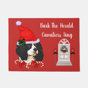 カバリエールキングチャールズスパニエル犬クリスマス ドアマット