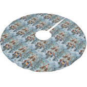 カバリエールキングチャールズスパニエル犬クリスマス ブラッシュドポリエステルツリースカート (アングル)