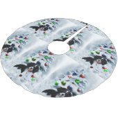 カバリエールキングチャールズスパニエル犬クリスマス ブラッシュドポリエステルツリースカート (アングル)