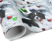 カバリエールキングチャールズスパニエル犬クリスマス ラッピングペーパー (ロールコーナー)