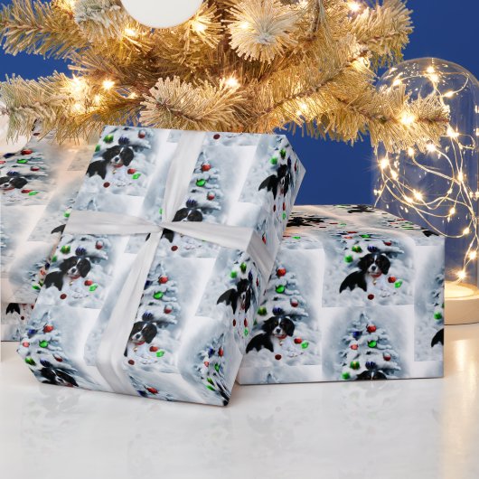 カバリエールキングチャールズスパニエル犬クリスマス ラッピングペーパー (クリスマス)
