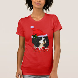 カバリエールキングチャールズスパニエル犬クリスマス Tシャツ