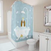 カバリエールキングチャールズスパニエル犬シャワーカーテン シャワーカーテン (インサイチュ)