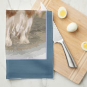 カバリエールキングチャールズスパニエル犬ティータオル キッチンタオル (四つ折り)