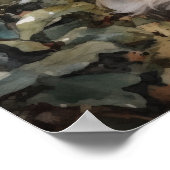 カバリエールキングチャールズスパニエル犬ドッグアートプリントポスター ポスター (角)