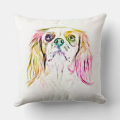 カバリエールキングチャールズスパニエル犬ドッグア絵画ート クッション (裏面)