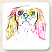 カバリエールキングチャールズスパニエル犬ドッグア絵画ート コースター (正面)