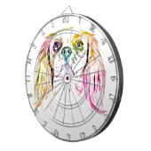 カバリエールキングチャールズスパニエル犬ドッグア絵画ート ダーツボード (正面右)