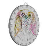 カバリエールキングチャールズスパニエル犬ドッグア絵画ート ダーツボード (正面左)