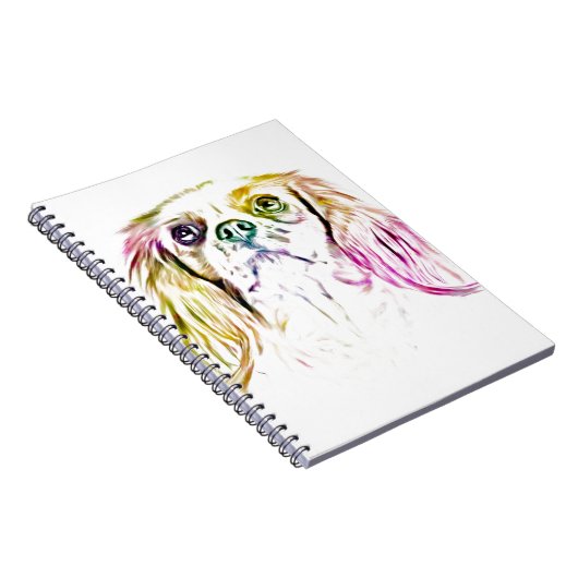 カバリエールキングチャールズスパニエル犬ドッグア絵画ート ノートブック (右側)
