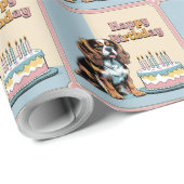 カバリエールキングチャールズスパニエル犬ドッグカラフル ラッピングペーパー (ロールコーナー)