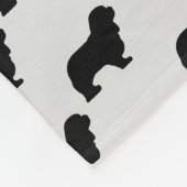 カバリエールキングチャールズスパニエル犬ドッグシルエット フリースブランケット (角)