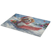 カバリエールキングチャールズスパニエル犬ドッグスレッジクリスマス カッティングボード (角)