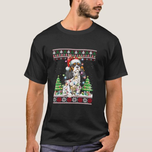 カバリエールキングチャールズスパニエル犬ドッグトナディアクリスム Tシャツ (正面)