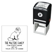 カバリエールキングチャールズスパニエル犬ドッグネームアドレス セルフインキングスタンプ (インサイチュ)