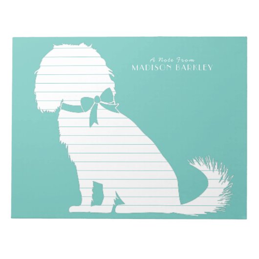 カバリエールキングチャールズスパニエル犬ドッグパピー ノートパッド (正面)