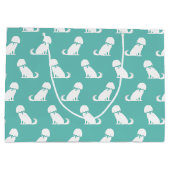 カバリエールキングチャールズスパニエル犬ドッグパピー ラージペーパーバッグ (裏面)