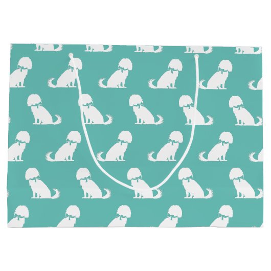 カバリエールキングチャールズスパニエル犬ドッグパピー ラージペーパーバッグ (裏面)