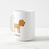 カバリエールキングチャールズスパニエル犬ドッグパーソナライズされた コーヒーマグカップ (正面左)