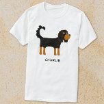 カバリエールキングチャールズスパニエル犬ドッグパーソナライズされた Tシャツ<br><div class="desc">可愛いブラックとタンカバリエールキングチャールズスパニエル犬犬の動物愛好家用デザイン。オリジナルアートby Nic Squirrell.名前または文字をに変カスタマイズ更する。</div>