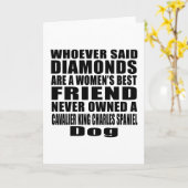 カバリエールキングチャールズスパニエル犬ドッグフレンド最高のデシ カード (黄色い花)