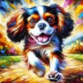 カバリエールキングチャールズスパニエル犬ドッグポートレートアクリル ジグソーパズル