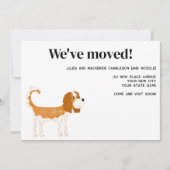 カバリエールキングチャールズスパニエル犬ドッグムービングニューホーム 案内状 (正面)