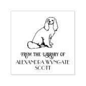 カバリエールキングチャールズスパニエル犬ドッグライブラリーブック セルフインキングスタンプ (デザイン)