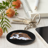 カバリエールキングチャールズスパニエル犬ドッグ恋人 キーホルダー (側面)