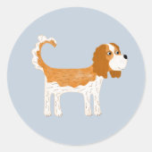 カバリエールキングチャールズスパニエル犬ドッグ ラウンドシール (正面)