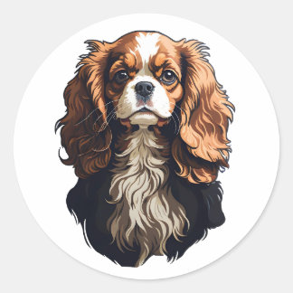 カバリエールキングチャールズスパニエル犬ドッグ ラウンドシール