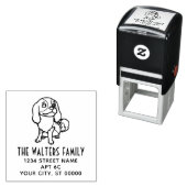 カバリエールキングチャールズスパニエル犬ドッグ#2ネーム住所 セルフインキングスタンプ (インサイチュ)