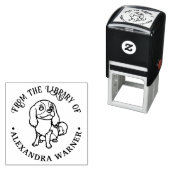 カバリエールキングチャールズスパニエル犬ドッグ#2図書室 セルフインキングスタンプ (インサイチュ)