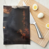 カバリエールキングチャールズスパニエル犬ハロウィンホラー キッチンタオル (四つ折り)