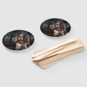 カバリエールキングチャールズスパニエル犬ハロウィンホラー ハンドファン (組立なし)