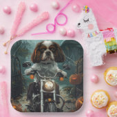 カバリエールキングチャールズスパニエル犬ハロウィンホラー ペーパープレート (パーティー)