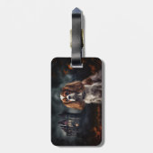 カバリエールキングチャールズスパニエル犬ハロウィンホラー ラゲッジタグ (裏面縦)