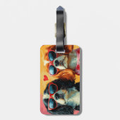 カバリエールキングチャールズスパニエル犬バレンタインデー ラゲッジタグ (裏面縦)