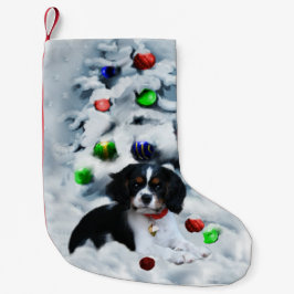 カバリエールキングチャールズスパニエル犬パピークリスマス スモールクリスマスストッキング
