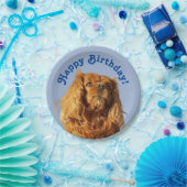 カバリエールキングチャールズスパニエル犬パピードグブルー ペーパープレート (パーティー)