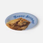 カバリエールキングチャールズスパニエル犬パピードグブルー ペーパープレート (アングル)