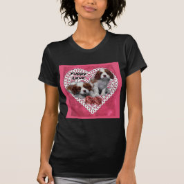 カバリエールキングチャールズスパニエル犬パピーラブ Tシャツ