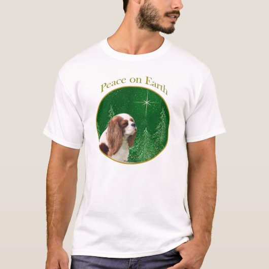 カバリエールキングチャールズスパニエル犬ピース Tシャツ (正面)