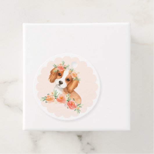 カバリエールキングチャールズスパニエル犬ピーチドグッドサンキュー フェイバータグ (インサイチュ)