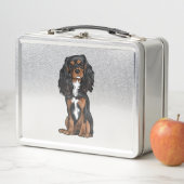 カバリエールキングチャールズスパニエル犬ブラックアンドタン メタルランチボックス (インサイチュ)