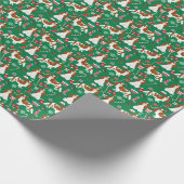 カバリエールキングチャールズスパニエル犬ブレンハイムクリスマス ラッピングペーパー (角)